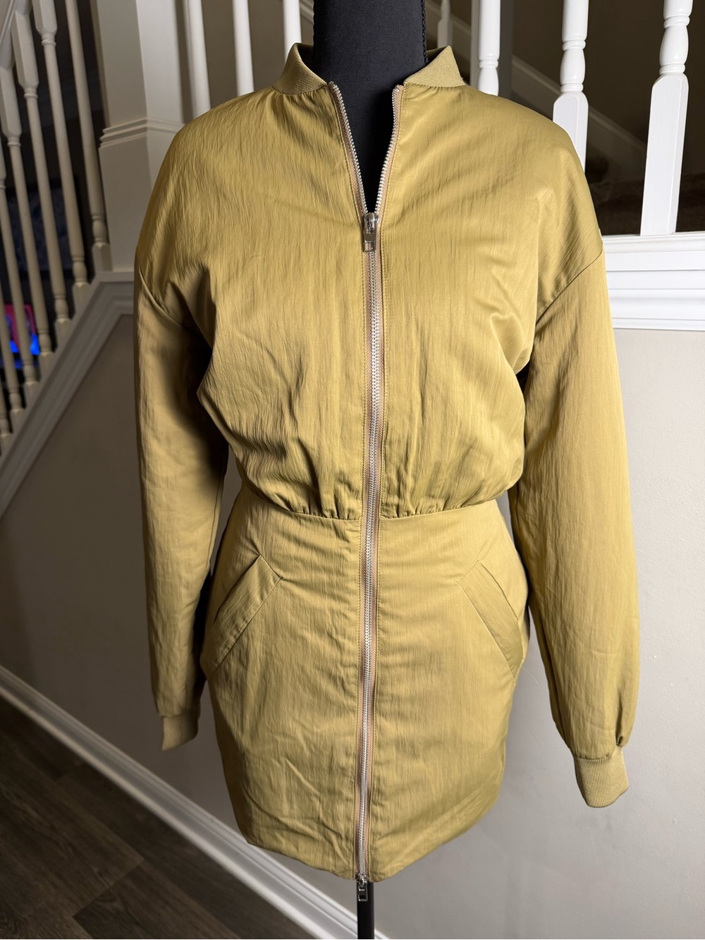 ZARA Zip-Front Bomber Coat